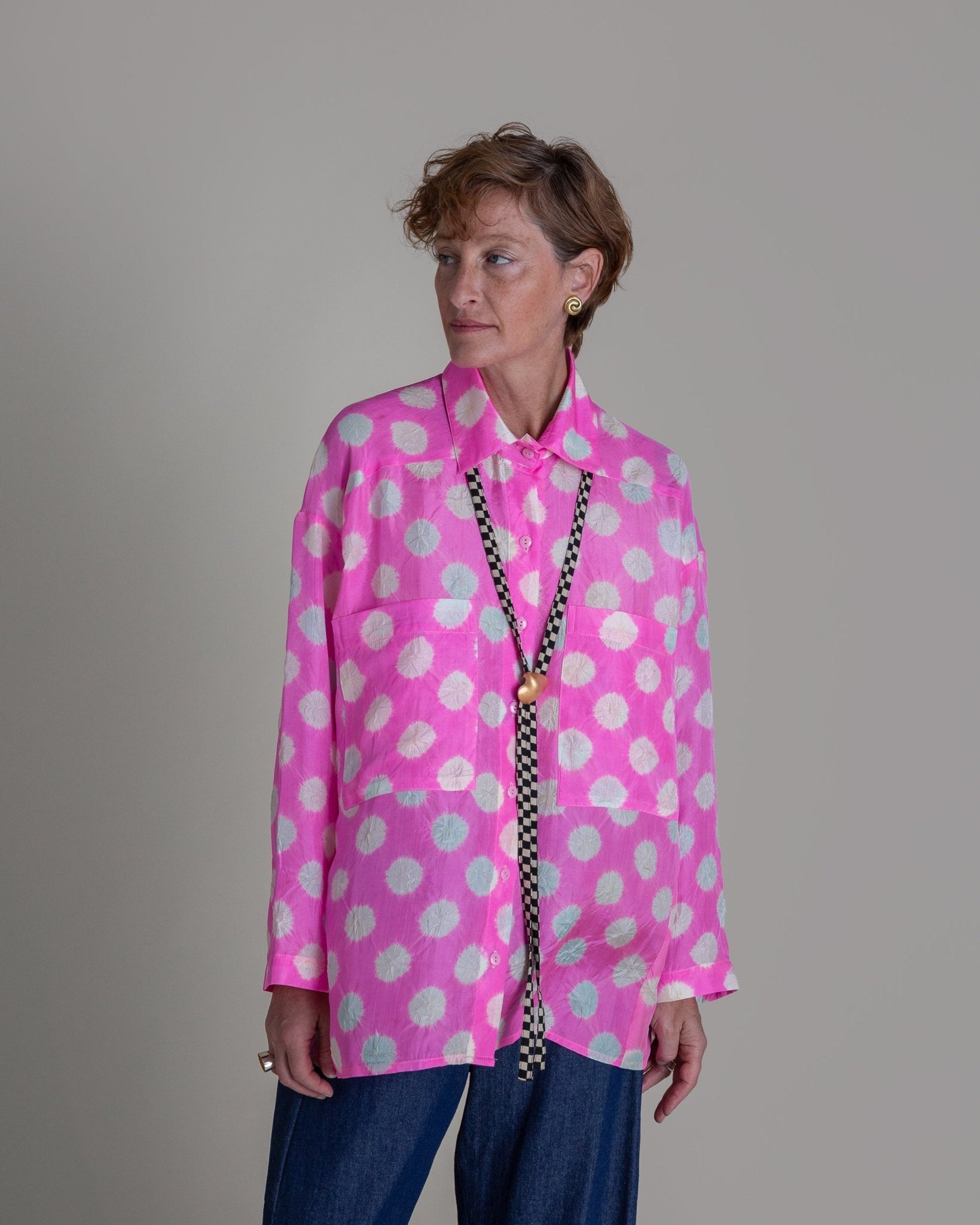 Big Shirt in Vintage Japanese Silk Tie DyeBig Shirts