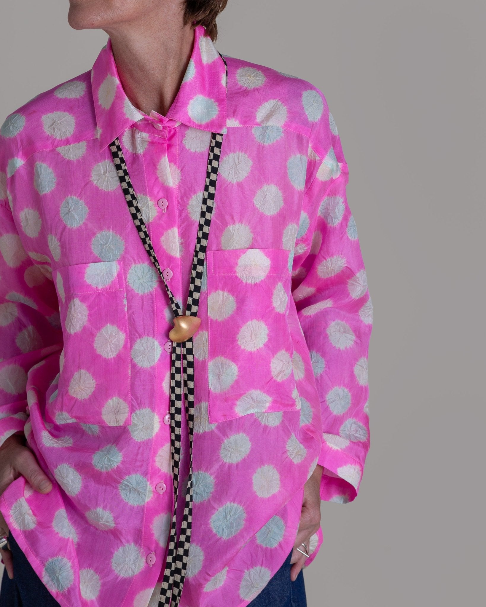 Big Shirt in Vintage Japanese Silk Tie DyeBig Shirts
