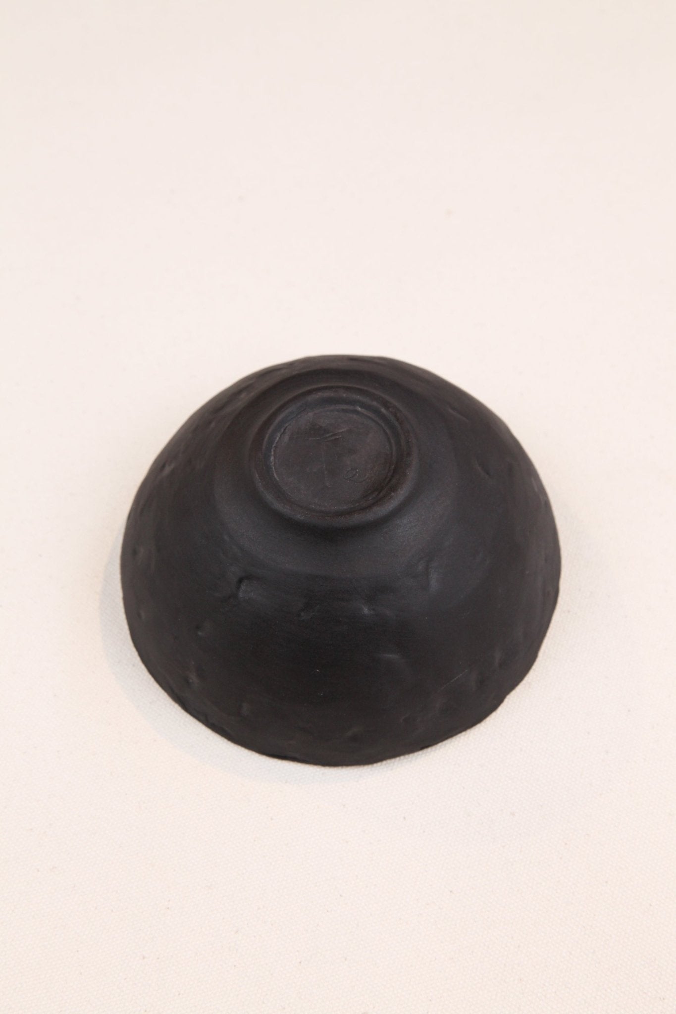 Black Stoneware Bowl with Gold LipServeware