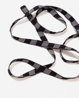 Skinny Ribbon Tie in Vintage Printed Japanese Black and White Silk No.105