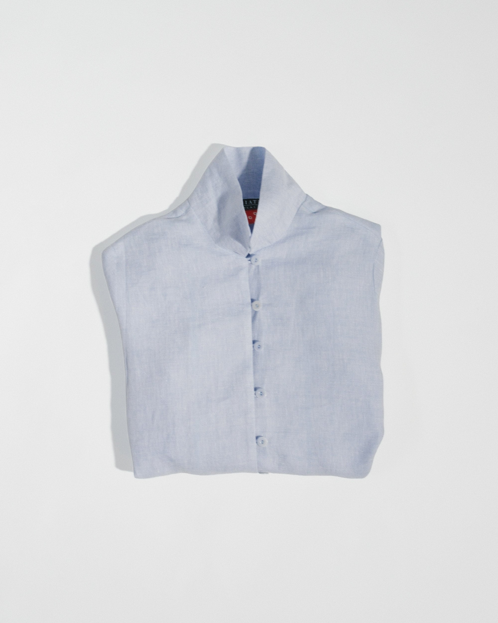 Long Shibori Shirt in Blue Japanese Linen