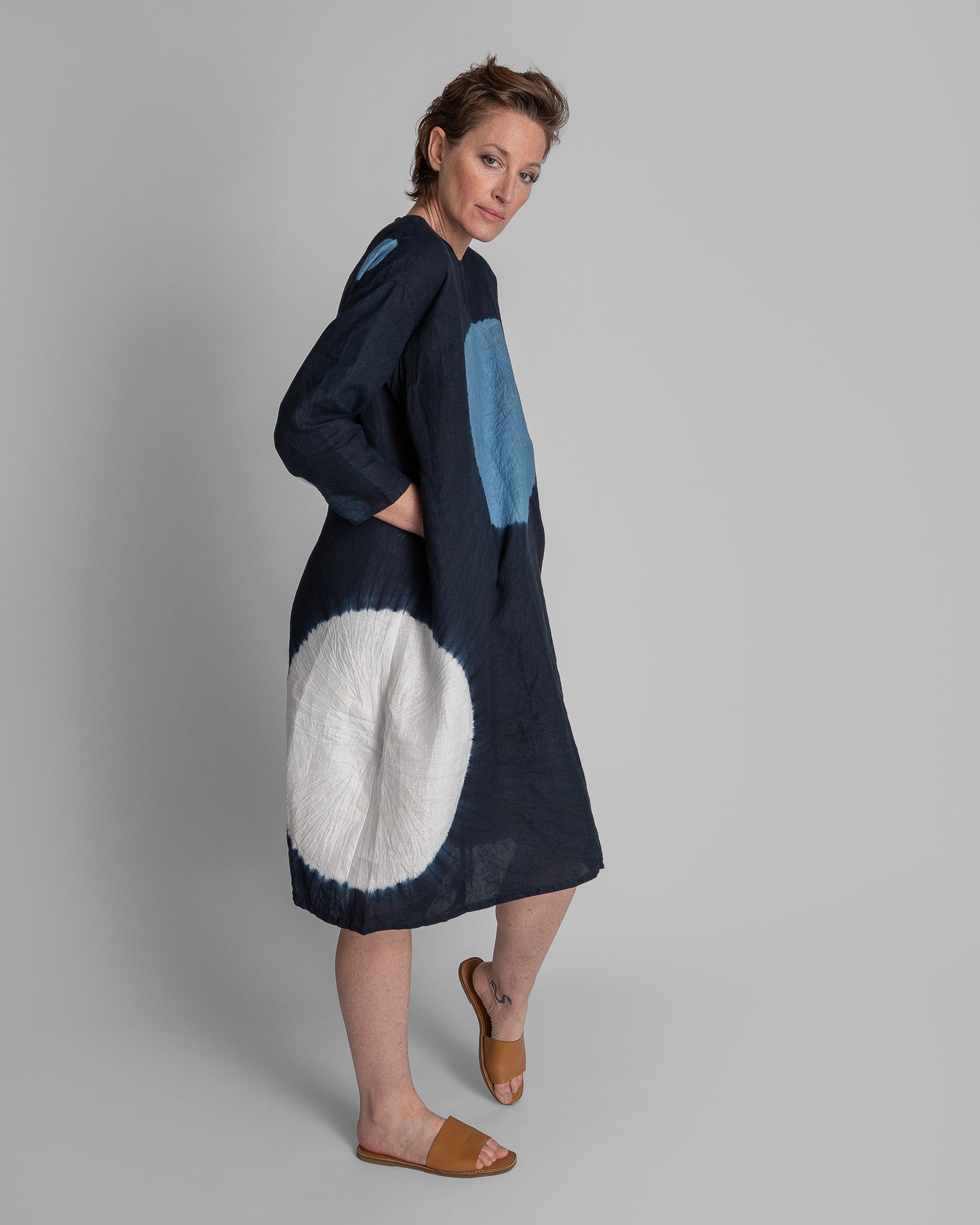 Japanese Linen Tie-Dyed Dress