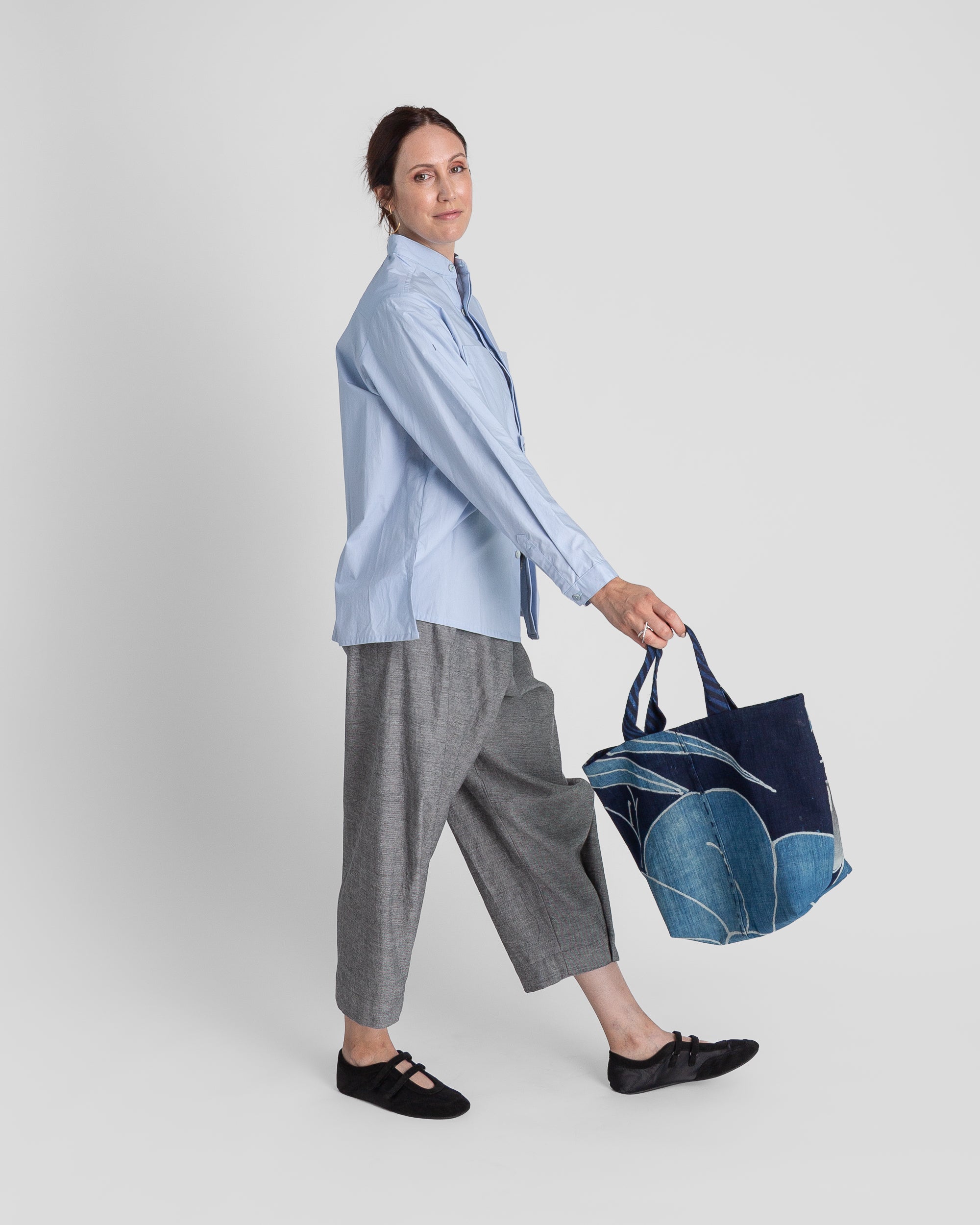 Mini Tote in Vintage Japanese Indigo Cotton