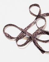 Skinny Ribbon Tie in Vintage Japanese Burgundy and Blue-gray Printed Silk No.104