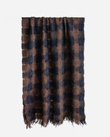 Carob and Navy Big Check Plaid ShawlScarves