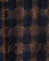 Carob and Navy Big Check Plaid ShawlScarves