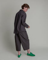 Casual Jacket in Ash Grey Cotton PoplinCasual Jacket