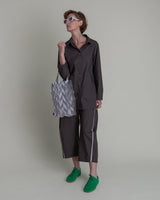 Casual Jacket in Ash Grey Cotton PoplinCasual Jacket
