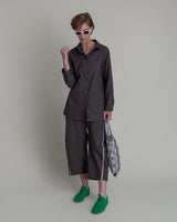 Casual Jacket in Ash Grey Cotton PoplinCasual Jacket