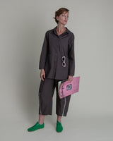 Casual Jacket in Ash Grey Cotton PoplinCasual Jacket