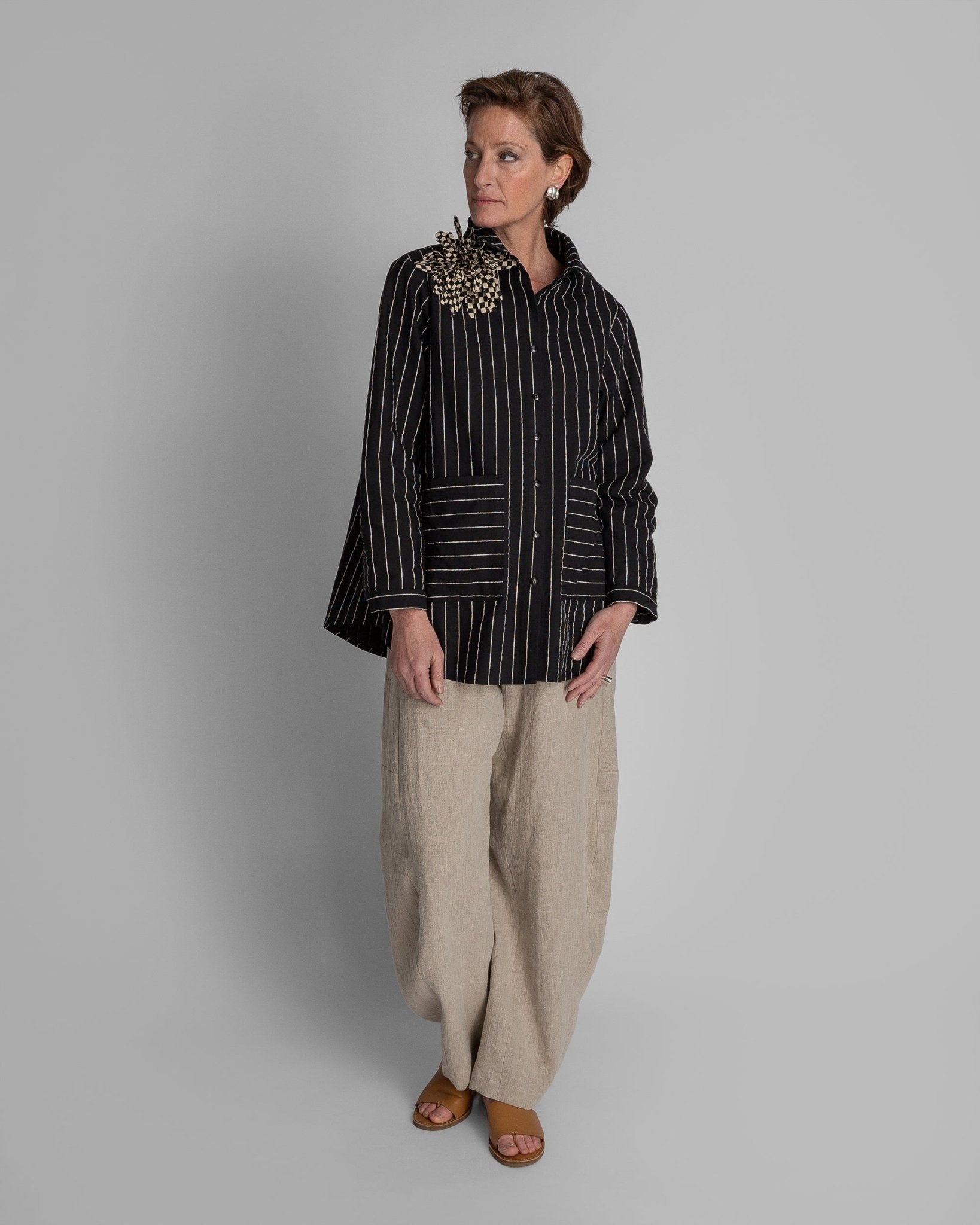 Casual Jacket in Black Nuno CottonChore Jacket