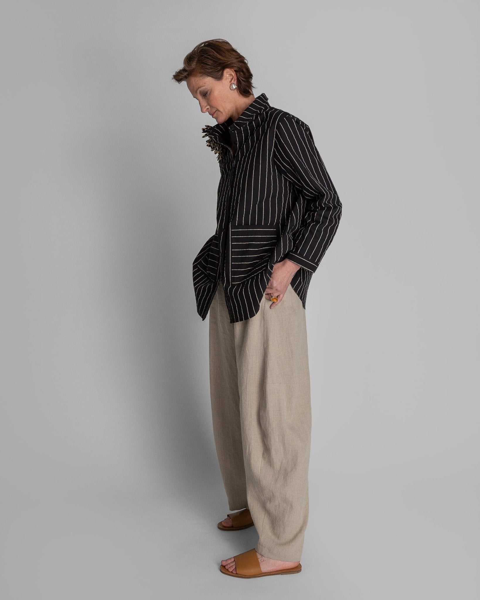 Casual Jacket in Black Nuno CottonChore Jacket