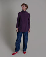 Casual Jacket in Deep Red and Navy SeersuckerCasual Jacket