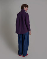 Casual Jacket in Deep Red and Navy SeersuckerCasual Jacket