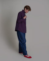 Casual Jacket in Deep Red and Navy SeersuckerCasual Jacket