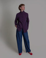 Casual Jacket in Deep Red and Navy SeersuckerCasual Jacket