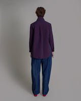 Casual Jacket in Deep Red and Navy SeersuckerCasual Jacket