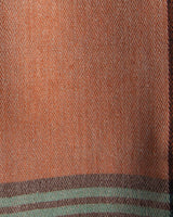 Chocolate, Orange and Green Wool Striped ScarfScarves