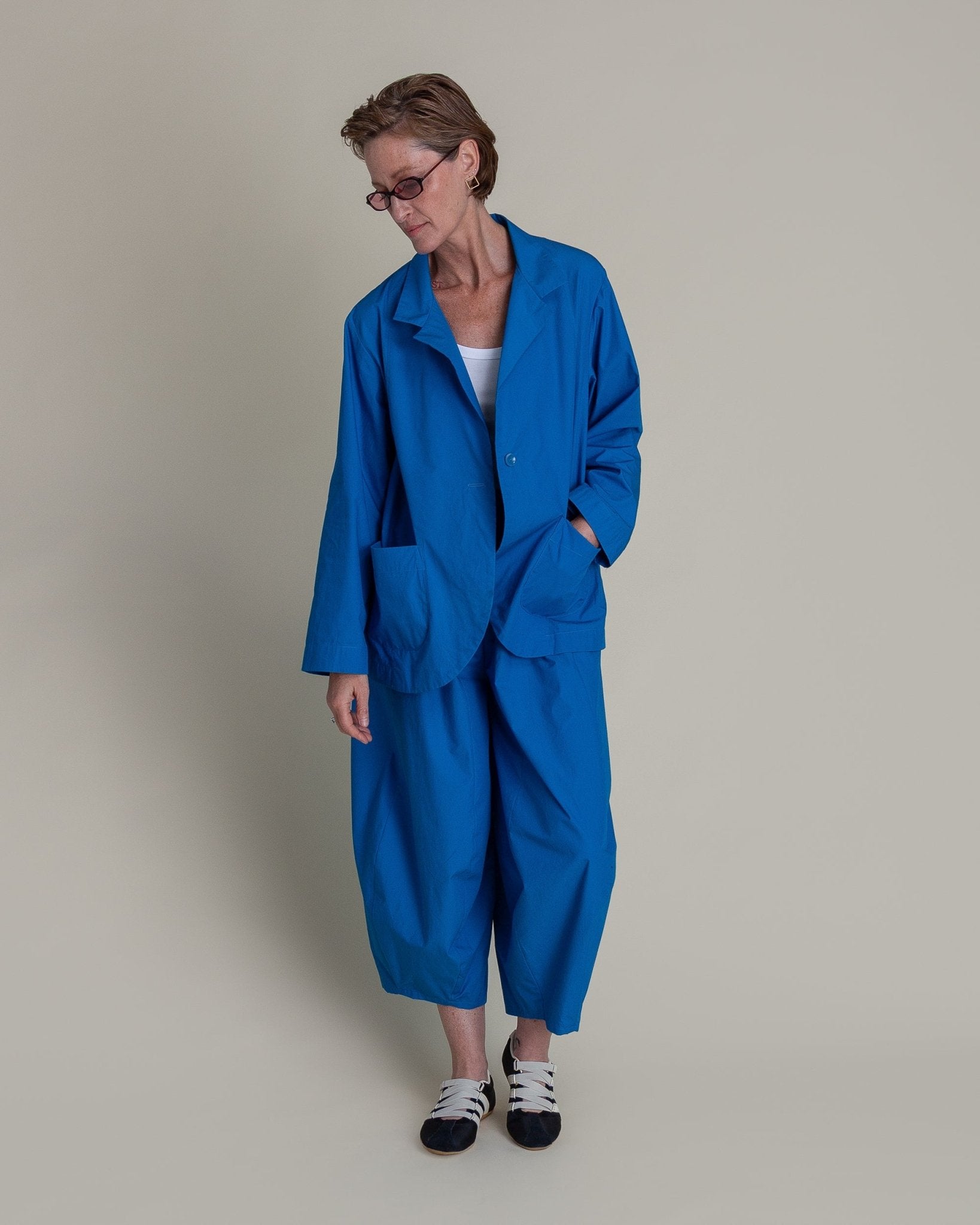 Christina Jacket in Blue Cotton PoplinChristina Jackets