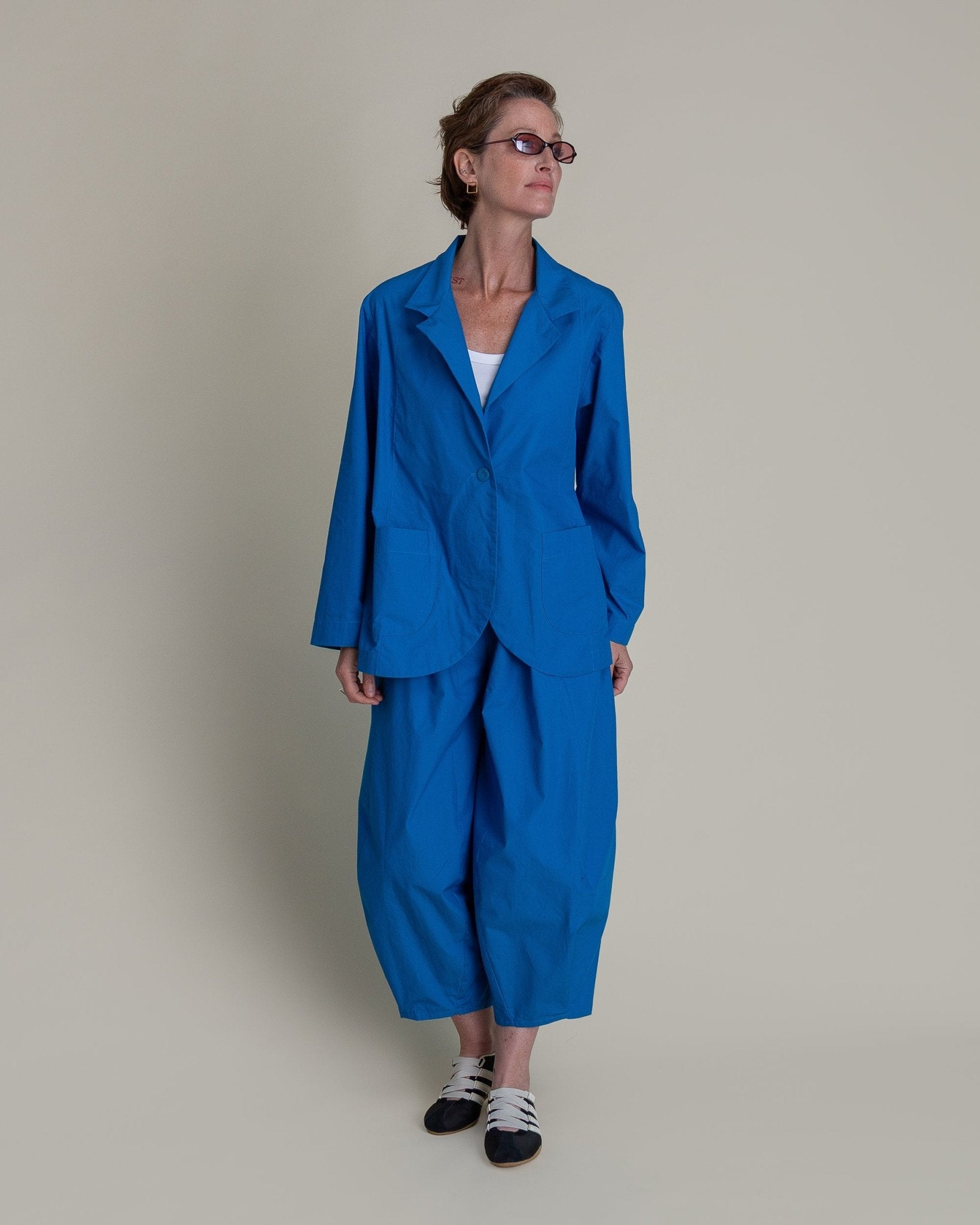 Christina Jacket in Blue Cotton PoplinChristina Jackets