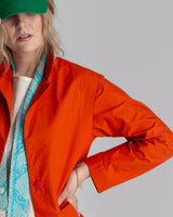 Christina Jacket in Coral Cotton Poplin
