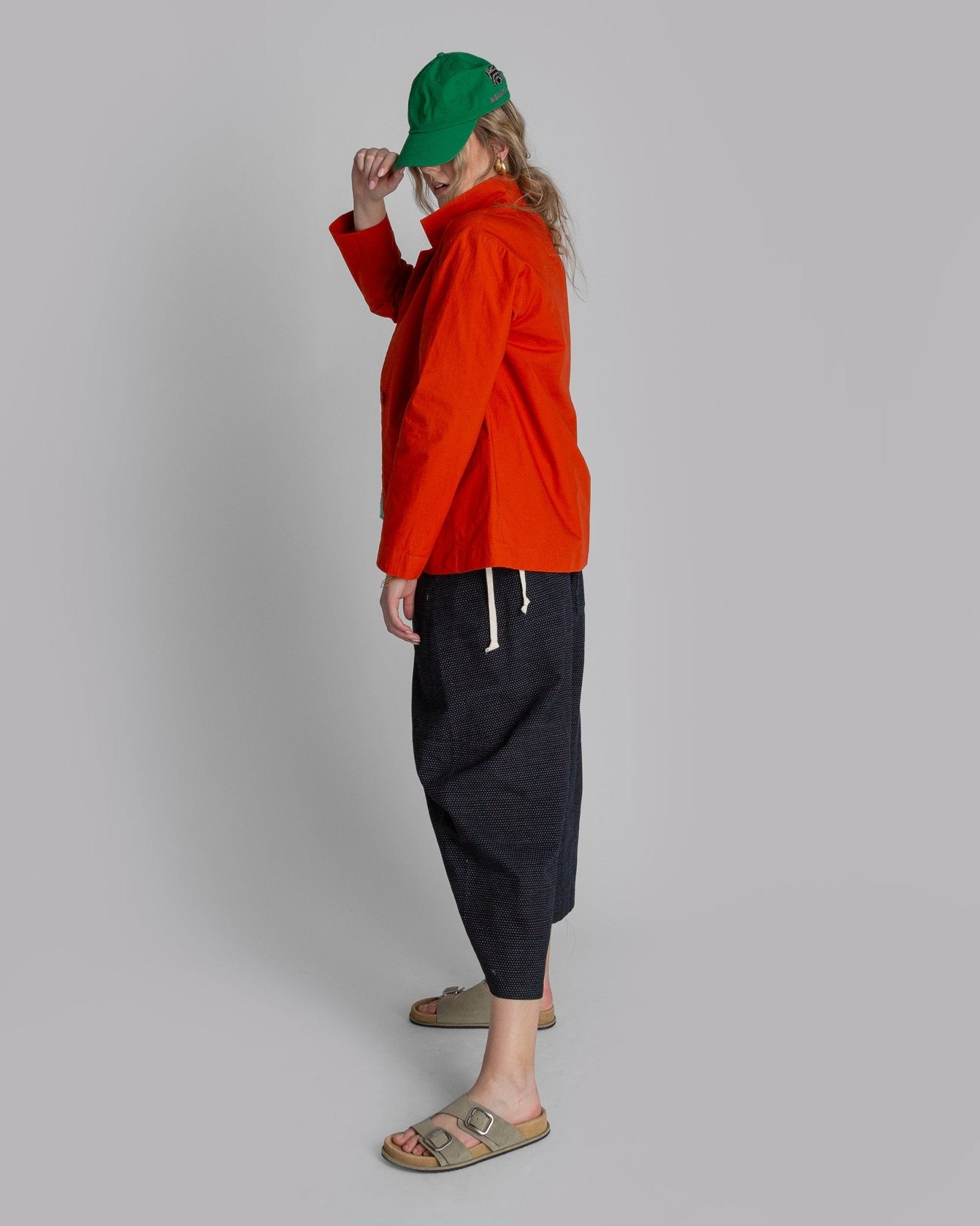 Christina Jacket in Coral Cotton Poplin