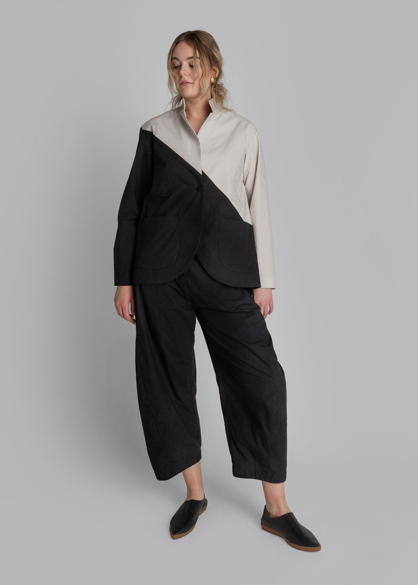 Christina Jacket in Pieced Cotton Poplin