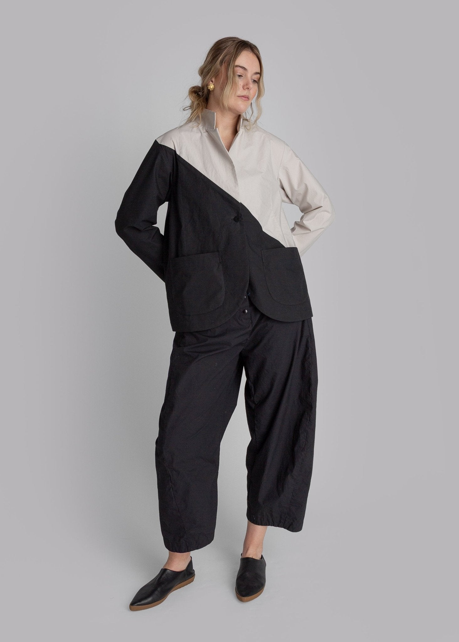 Christina Jacket in Pieced Cotton Poplin