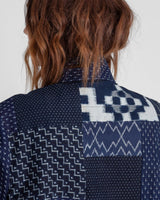 Christina Jacket in Vintage Japanese Indigo Ikat Cotton MixPieced & Patchwork