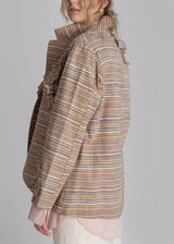 Christina Jacket in Vintage Japanese Striped Silk with Flowers