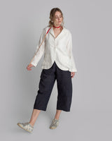 Christina Jacket in White Double Faced Linen