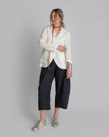 Christina Jacket in White Double Faced Linen