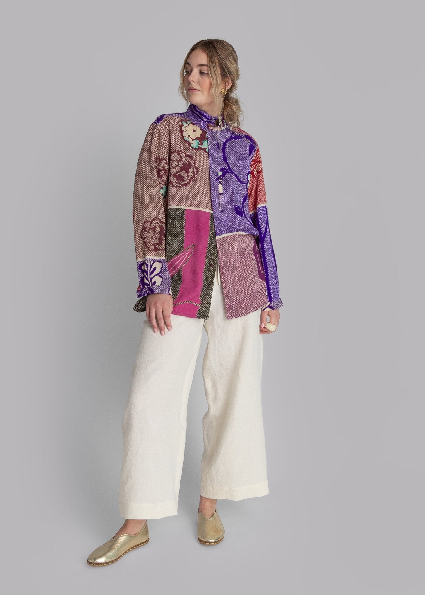 Classic Shirt in Vintage Japanese Silk Sampler