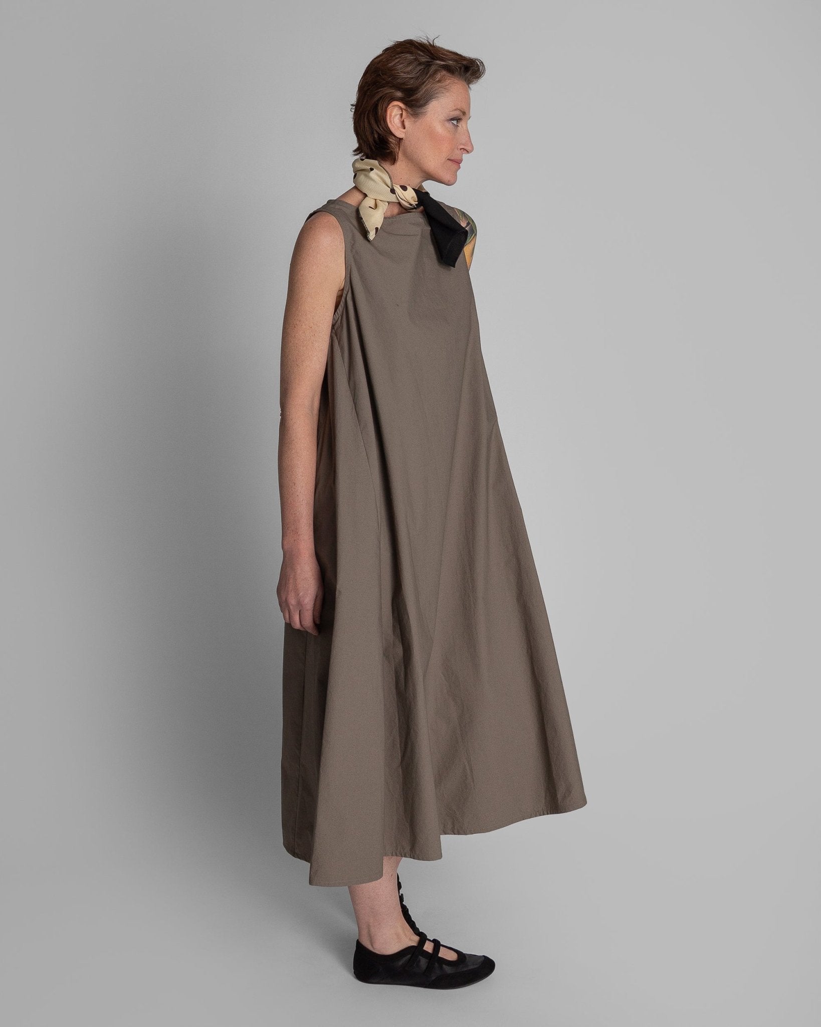 Clay Poplin Long Day DressDay A - Line