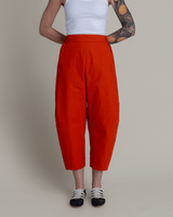 Cropped Curve Pant in Persimmon Cotton PoplinCurve Pants