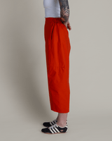 Cropped Curve Pant in Persimmon Cotton PoplinCurve Pants
