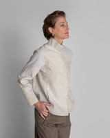 Cropped Omni Jacket in Raw - Pieced Linen IkatCropped Jackets