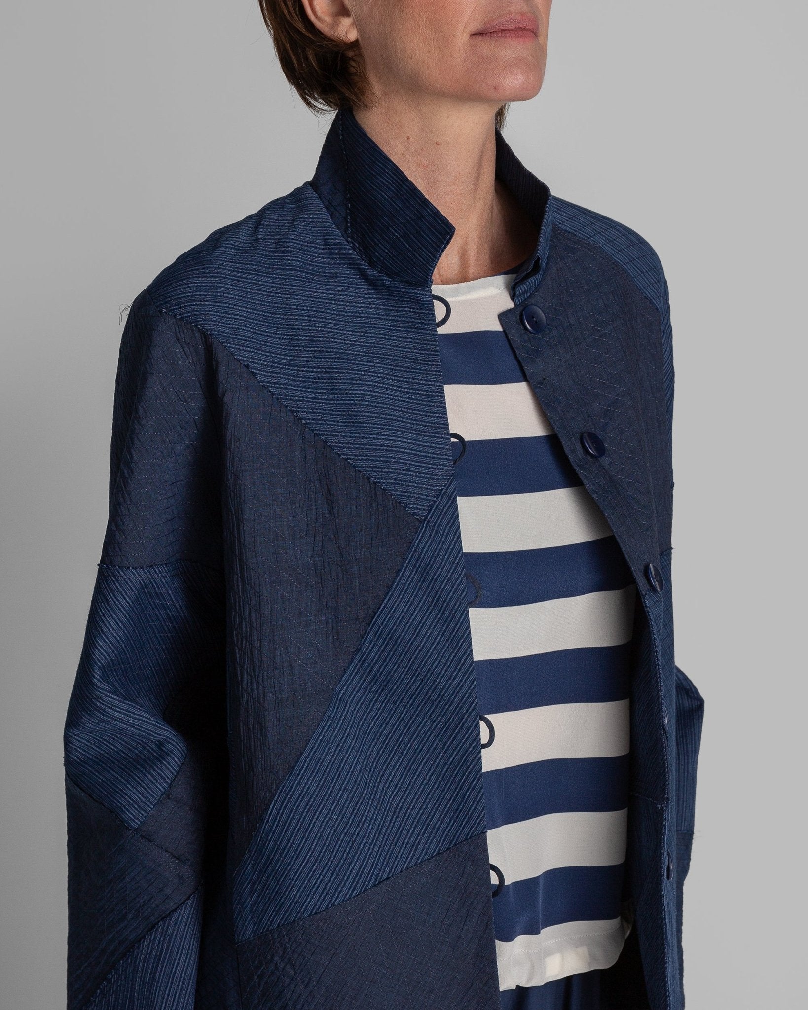 Cropped Omni Jacket in Vintage Raw Piece Japanese LinenCropped Jackets