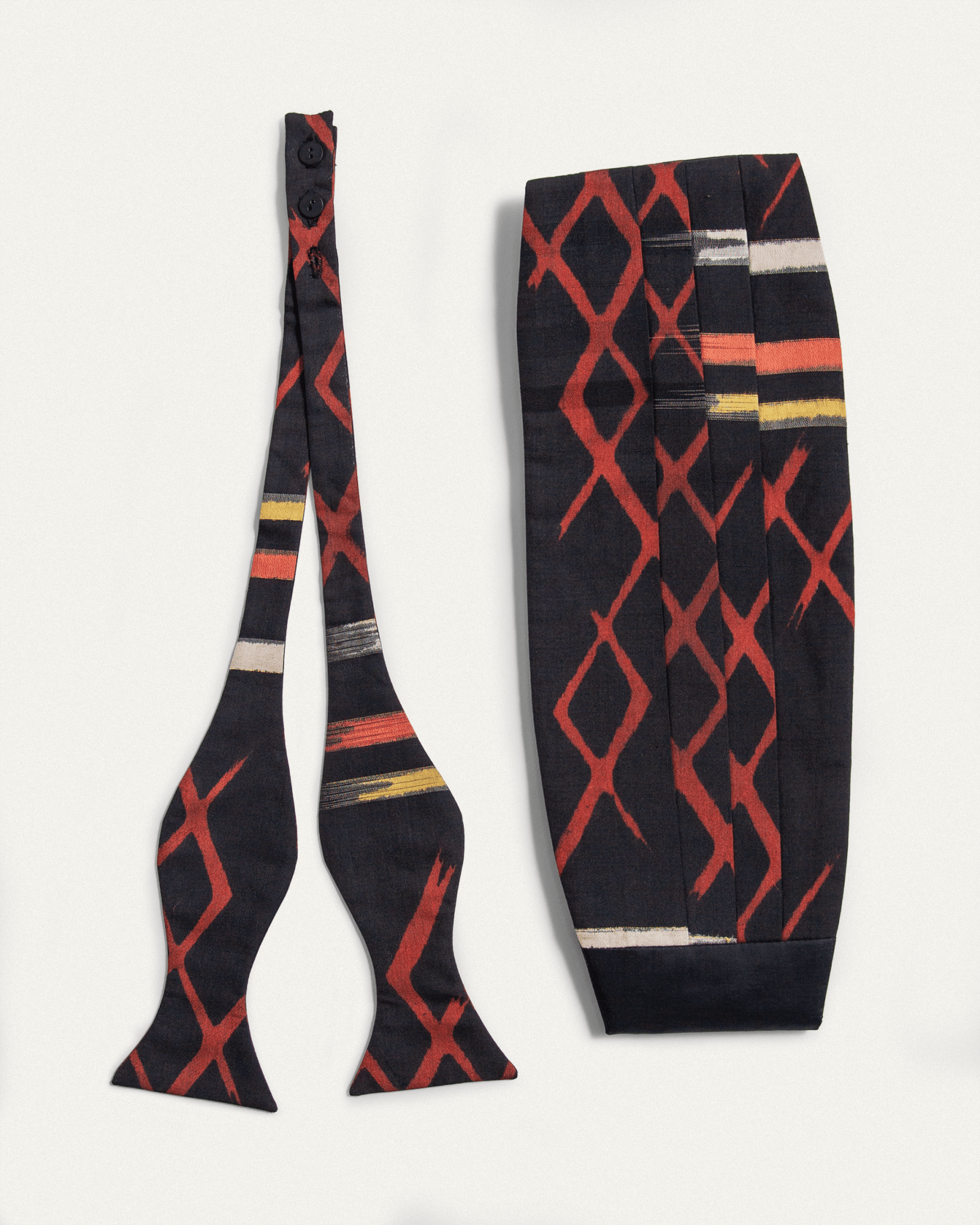 Cummerbund Set in Vintage Japanese Silk - 5Cummerbund Sets