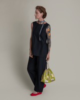 Curve Pant in Black Cotton PoplinCurve Pants
