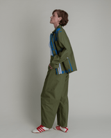 Curve Pant in Green Cotton PoplinCurve Pants