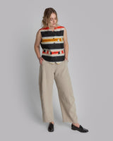 Curve Pant in Oatmeal Linen