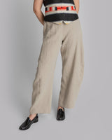 Curve Pant in Oatmeal Linen