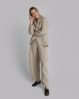 Curve Pant in Oatmeal Linen