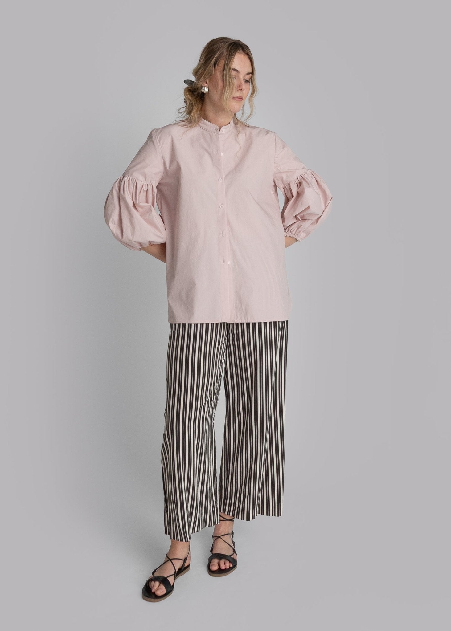 Dandelion Shirt in Blush Cotton Poplin
