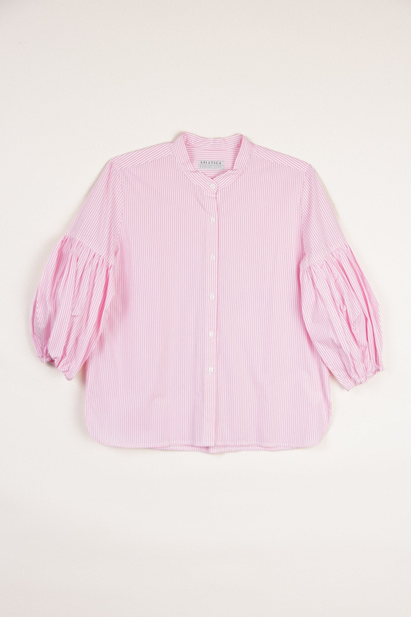 Dandelion Shirt in Pink Striped Cotton Shirting