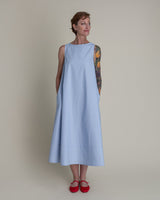 Day Dress in Light Blue Cotton PoplinDay A - Line
