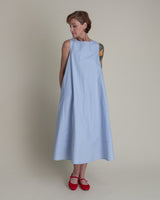 Day Dress in Light Blue Cotton PoplinDay A - Line