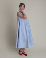 Day Dress in Light Blue Cotton PoplinDay A - Line