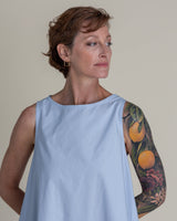 Day Dress in Light Blue Cotton PoplinDay A - Line